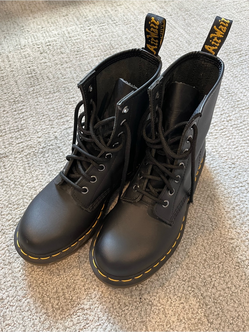 Dr. Martens Black Lace-Up Boots 1460